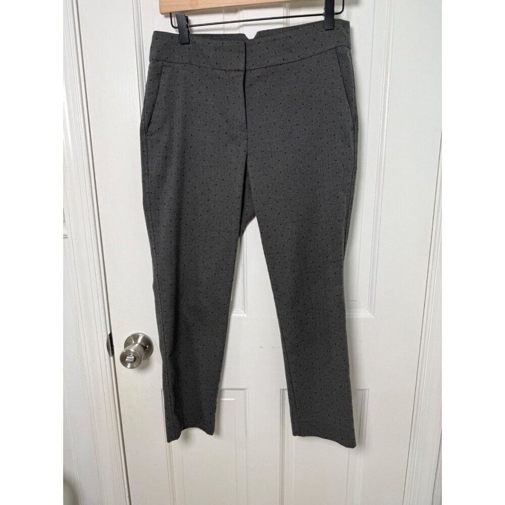 LOFT Petite Marisa Women's Grey with Black Dots Pant Size 4P - Picture 1 of 13